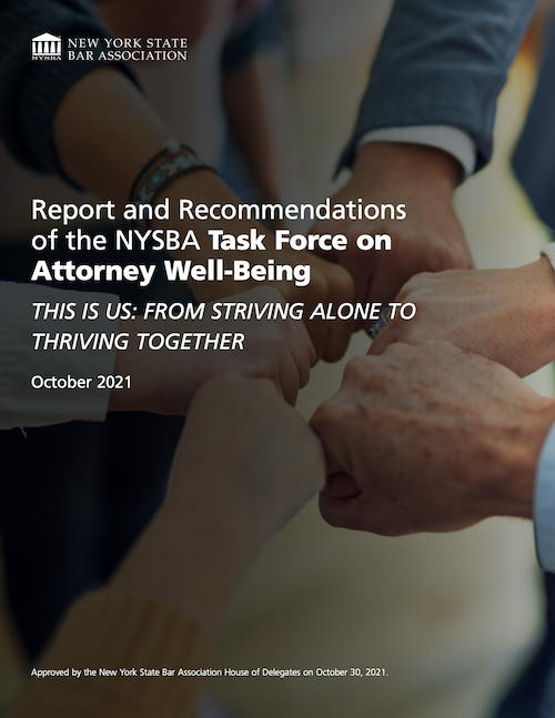 NY State BAR Attorney Well Being